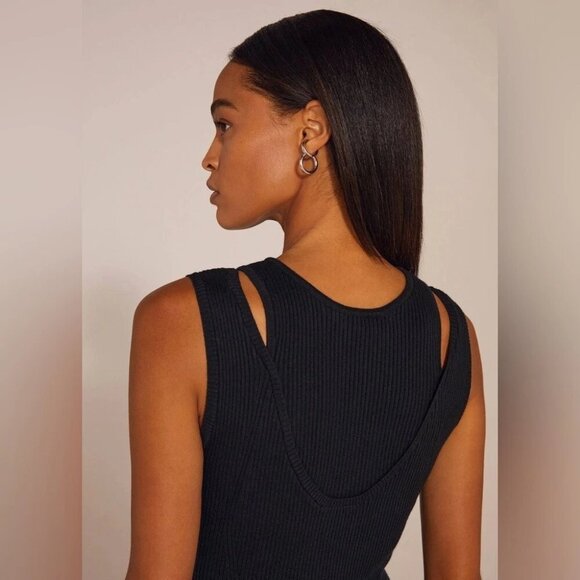 Favorite Daughter The Gemini Sleeveless Dress in Black NWOT Size M - Picture 4 of 11